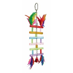 ACRYLIC "LOVE LADDER" WITH FEATHERS / FOR MEDIUM BIRDS