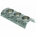 Triple Feeder - Zebra<br>Item number: 00379: Cats Bowls and Feeding Supplies Feeders 
