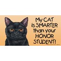 My cat is smarter than your honor student Car Magnets - 4/Case: Cats Products for Humans For the Car 