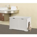 Cat Washroom Bench - Litter Box Cover in White<br>Item number: MPS010: Cats Stain, Odor and Clean-Up 