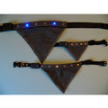 SPARKLE JEAN LED LIGHTED DOG / CAT BANDANA: Cats Collars and Leads Lighted 