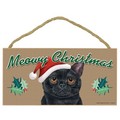 Meowy Christmas Wood Signs (Cats): Cats For the Home Decorative Items 
