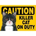 Express Yourself Signs - CAUTION - (Cat) on duty (4/Case): Cats Gift Products Novelty Items 