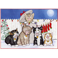 Caroling Kittens<br>Item number: C404: Cats Gift Products Greeting Cards 
