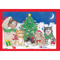Cat - Meow Along<br>Item number: C990: Cats Holiday Merchandise Holiday Greeting Cards 