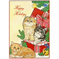 Kittie Wishes<br>Item number: C495: Cats Holiday Merchandise Holiday Greeting Cards 