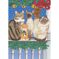 Cat Bells & Bows<br>Item number: C876: Cats Holiday Merchandise Holiday Greeting Cards 