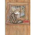 Cats-Maine Coon Birthday Cards<br>Item number: B987: Cats Holiday Merchandise Birthday Items 