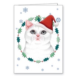 Cat Holiday / Christmas Cards 5" x 7" - (2/case)
