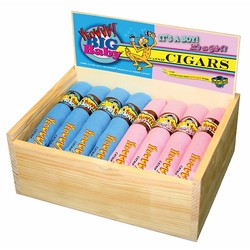 24 Cigars "Pink and Blue" in a Slide Top Wood Box
