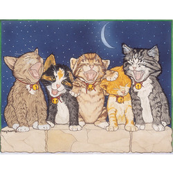 Cats-Kitty Quintette Note Cards