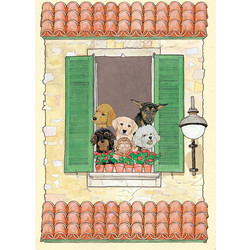 Dog and Cat-La Villa Birthday Cards