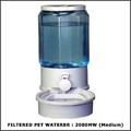 Filtered Pet Waterer - Medium (Light Gray) (Nylon and PP Plastic)<br>Item number: 2000MW: Cats Bowls and Feeding Supplies 