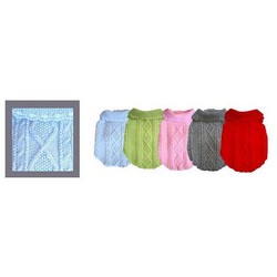 Hand Knit  Wool Cardigan -    Diamond