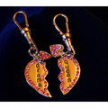 "DRAMA QUEEN" CRYSTAL BONE DANGLE CHARM PAIR<br>Item number: JT-001: Dogs Accessories Collar Charms 