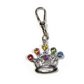 TINY RAINBOW CROWN CRYSTAL DANGLE CHARM<br>Item number: JR-005: Dogs Accessories Collar Charms 