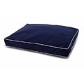 Rectangular Ecru Piping Bed: Dogs Beds and Crates Fabric Beds and Blankets 