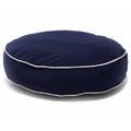 Round Ecru Piping Bed: Dogs Beds and Crates Fabric Beds and Blankets 