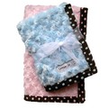 Curly Minky w/Chocolate Dots: Dogs Beds and Crates Fabric Beds and Blankets 