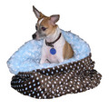 Snuggle Pup 3 'n 1 - Blue Curly: Dogs Beds and Crates Fabric Beds and Blankets 
