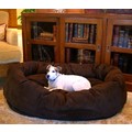 Suede Donut Bagel Pet Bed: Dogs Beds and Crates Fabric Beds and Blankets 