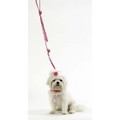 Gingham Ribbon Petal Flower Rosette w/ Pearls One PC Harness: Dogs Collars and Leads Harnesses 
