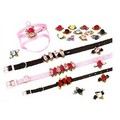 Embellished Rosettes Leash: Dogs Collars and Leads Fabric 