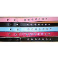 ULTRA-SOFT LEATHER & RHINESTONE DOG LEAD: Dogs Collars and Leads Leather 