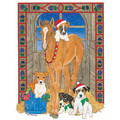 Jack Russells and Horse<br>Item number: C861: Dogs Holiday Merchandise 