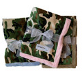 Camouflage Minky W/ Plain Backing: Dogs Beds and Crates 
