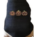 3 Pumpkins Jack O Lanterns Halloween Rhinestone Dog Tank: Dogs Pet Apparel Costumes 
