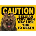Express Yourself Signs - Caution - (Dog) may lick you to death (Breed Specific) (4/case): Dogs Products for Humans 