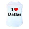 I Love Dallas- Dog Tank: Dogs Pet Apparel 