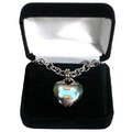 Sterling Silver Baby Heart Bone Necklace - Blue: Dogs Accessories 