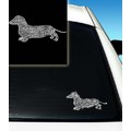 Dachshund 2 Rhinestone Car Decal<br>Item number: DD-2067: Dogs Gift Products 