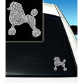 Poodle Rhinestone Car Decal<br>Item number: DD-2064: Dogs For the Home 