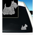Scotti Dog Rhinestone Car Decal<br>Item number: DD-2068: Dogs Products for Humans 