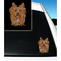 Yorkie Puppy 2 Rhinestone Car Decal<br>Item number: DD-2058: Dogs Products for Humans 