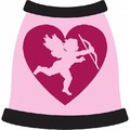 Cupid in Pink Valentine Dog T-Shirt: Dogs Holiday Merchandise 