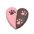 Puppy Prints two tone heart<br>Item number: 00068: Dogs Holiday Merchandise 