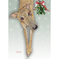 Greyhound Under the Mistletoe<br>Item number: C518: Dogs Holiday Merchandise 