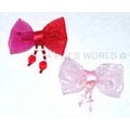 Sheer Bows with Beads Elastics: Dogs Pet Apparel 