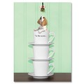 Christmas Card - Basset Pup in Coffee Mugs: Dogs Gift Products 