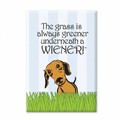 Grass is Greener Metal Magnets<br>Item number: GRASS GREENER MAGNETS/CASE: Dogs For the Home Decorative Items 