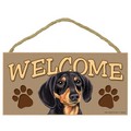 Wood Welcome Signs - 5" x 10" (Breeds Dachshund-Pug): Dogs For the Home Decorative Items 