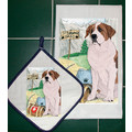 Breed Specific Dish Towel & Pot Holder Sets (P-Y): Dogs For the Home Kitchen Supplies 