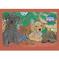 Labradors under the Tree<br>Item number: C476: Dogs Gift Products Greeting Cards 