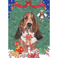 Basset- A Wonderful Life<br>Item number: C489: Dogs Gift Products Greeting Cards 