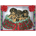 Rottweilers in a Basket<br>Item number: C491: Dogs Gift Products Greeting Cards 