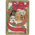 A Holiday Dog Wreath<br>Item number: C499: Dogs Gift Products Greeting Cards 